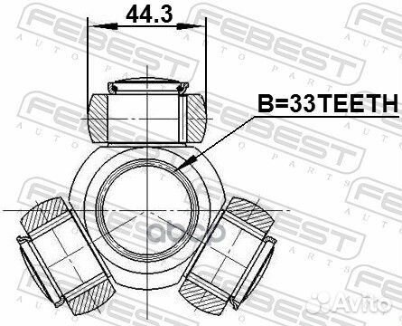 Трипоид nissan qashqai 06- 0216J10 Febest