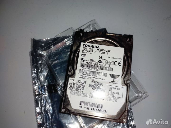 Toshiba hdd 2.5 80gb