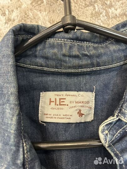 Джинсовая рубашка mango