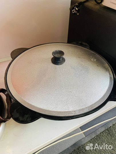 Казан чугунный 8литров с крышкой новый к4