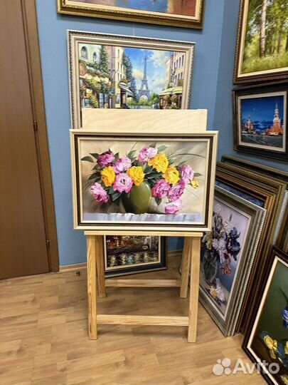 Картина маслом, цветы 