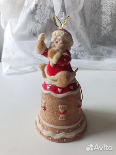 Керамический колокольчик Дед мороз