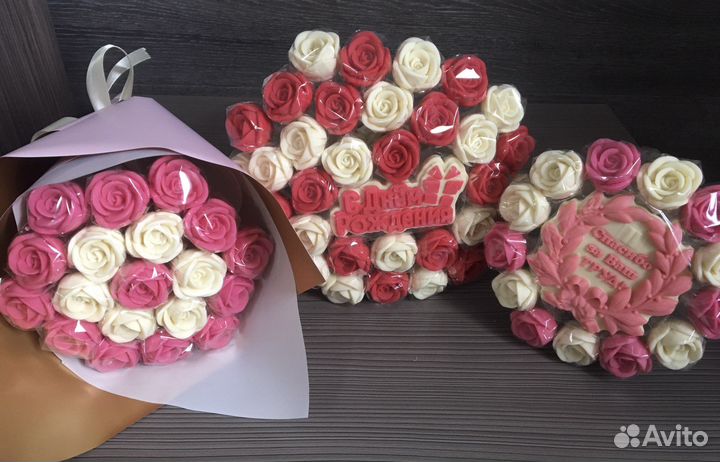 Букеты из шоколадных роз