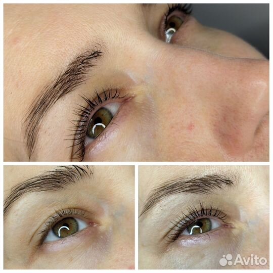 Ламинирование ресниц, оформление бровей