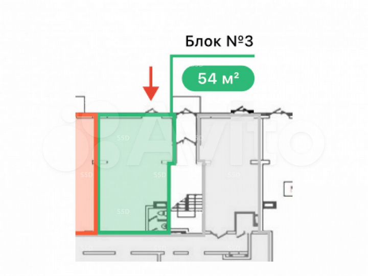 Сдам торговое помещение, 54 м²