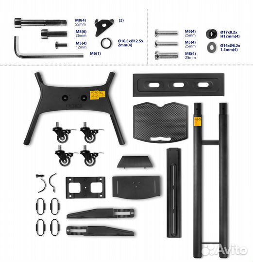 Мобильная стойка Onkron TS1551 black