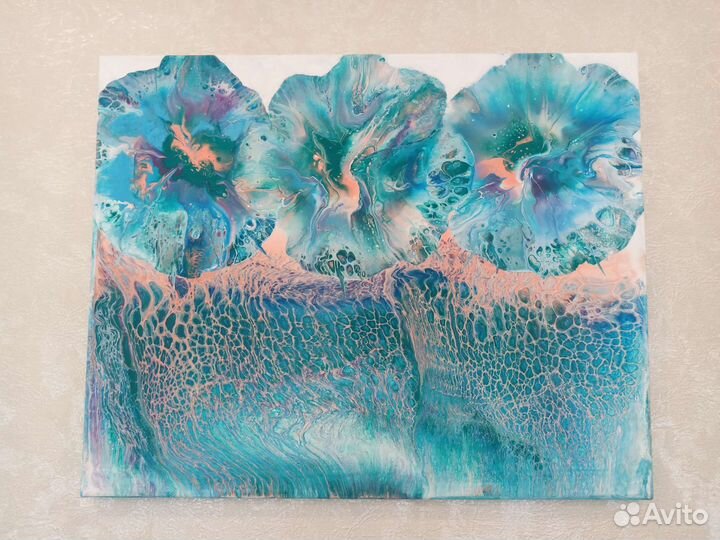 Картины в технике флюид арт