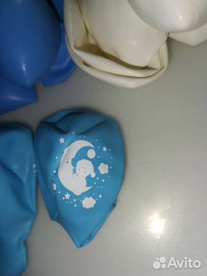 Воздушные шары + флажки на выписку из роддома