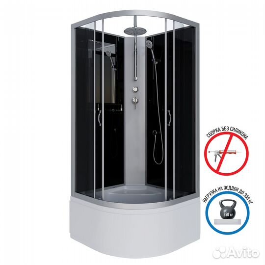 Душевая кабина Niagara Classic NG-2507-14BKT (80х80х210)