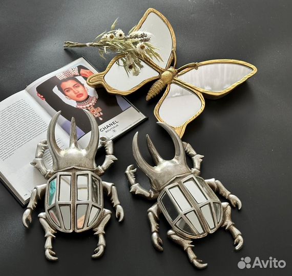 Зеркальное панно Бабочка Жук