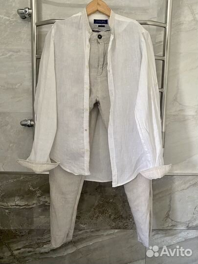 Льняной костюм Zara оригинал S (46)