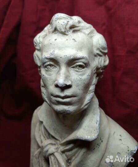 Бюст А.С. Пушкин авт. А. Мануйлов 1930-50е гг
