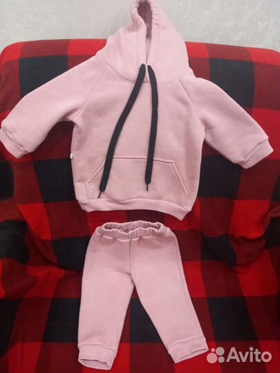 Костюм теплый на флисе, 74 размер