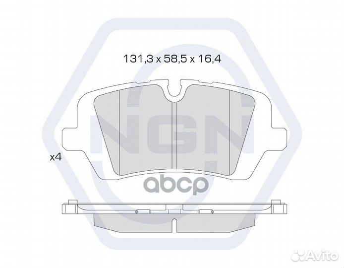 Колодки тормозные дисковые керамические зад