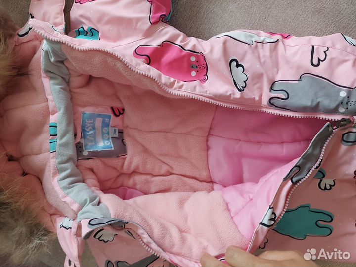 Зимний комбинезон для девочки 74-80