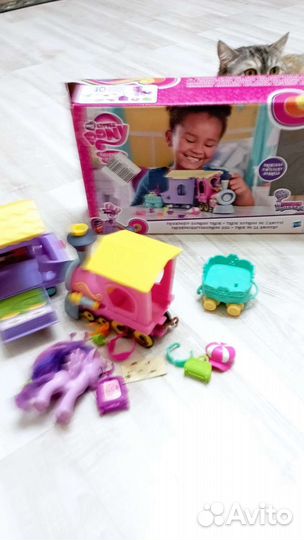 My little pony игрушки. Искорка, паровоз