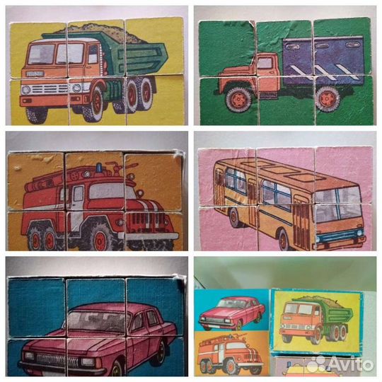 Игрушки СССР: машинка, жираф, кубики