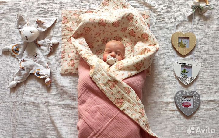 Муслиновое постельное белье натяжная простыня плед