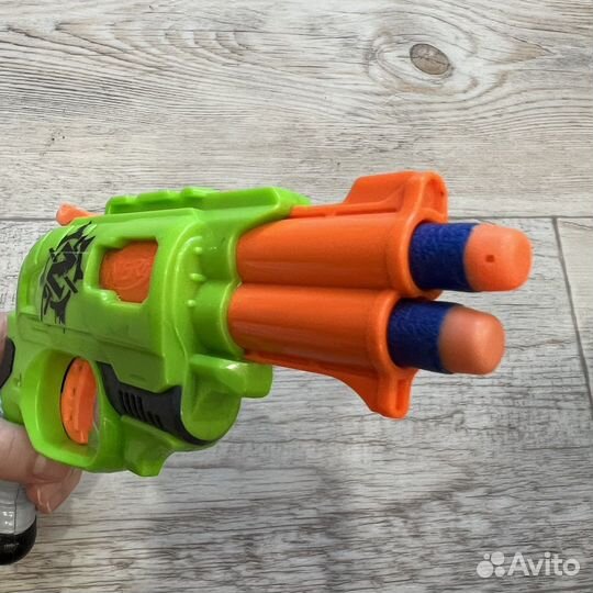 Nerf Doublestrike бластер с патронами