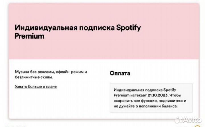 Spotify Premium/ На 1 год (индивидуальная)