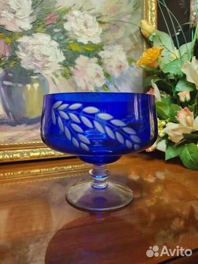 Ваза, конфетница, Винтаж, Хрусталь