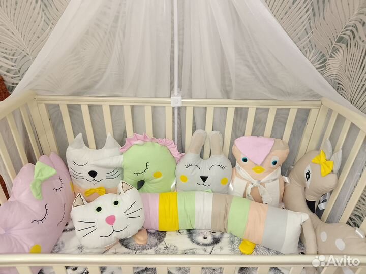 Бортики в кроватку новые