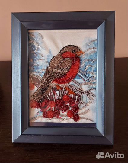 Картина вышивка бисер в рамке