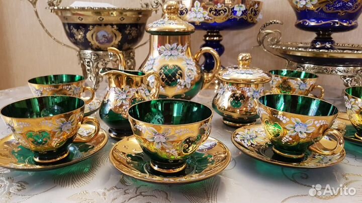 Чайный сервиз Богемия. Смальта. Лепка