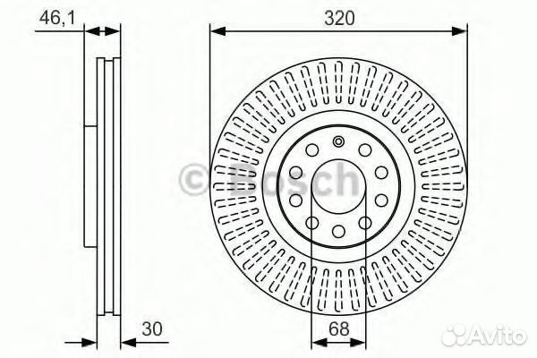 Тормозной диск 0986479S30 bosch