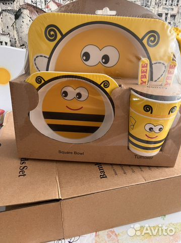 Посуда бамбуковая детская 5 предметов