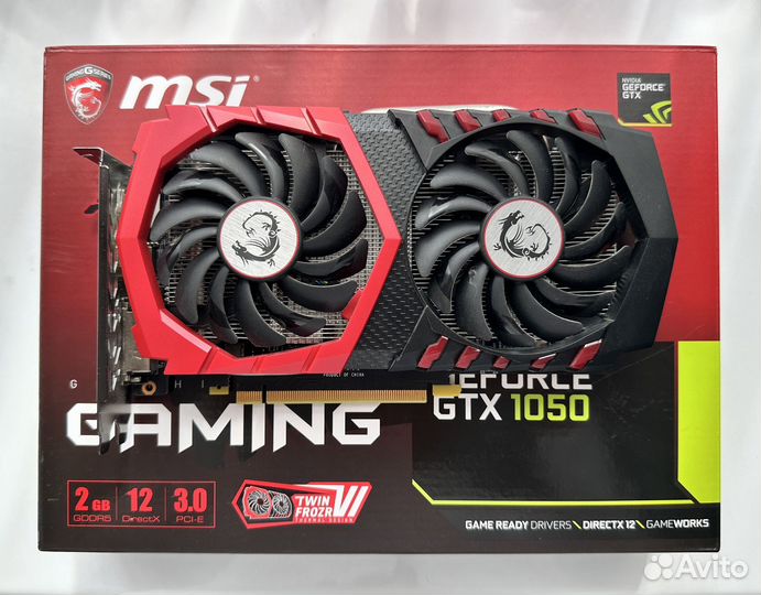 Видеокарта MSI GeForce GTX 1050 2G