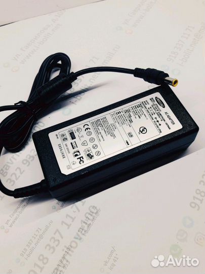 Зарядное для samsung 19V, 3.16A -новое