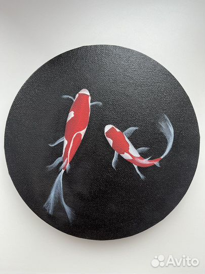 Картина с карпами кои