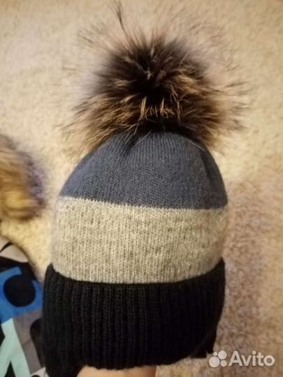 Шапка зимняя для мальчика 4-7 лет