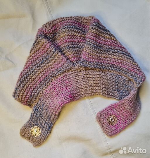 Чепчик вязаный женский меланж