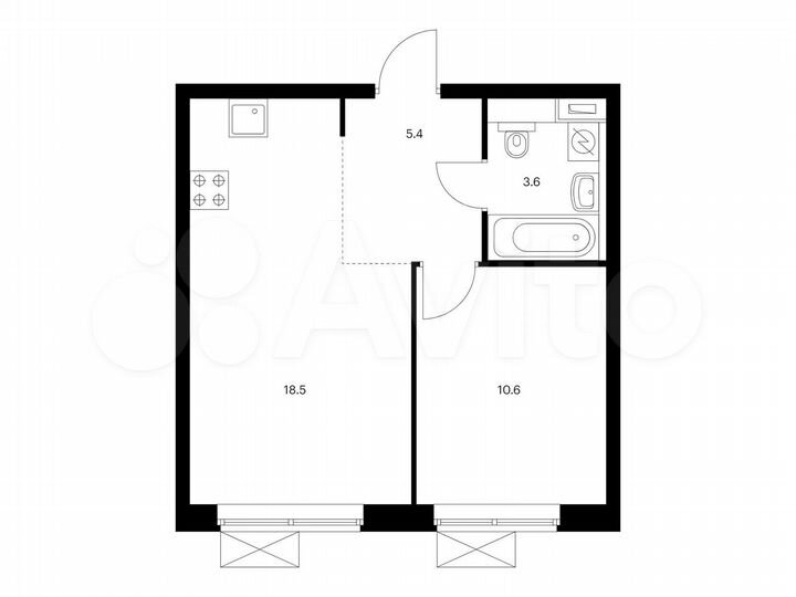 1-к. квартира, 38,1 м², 25/33 эт.