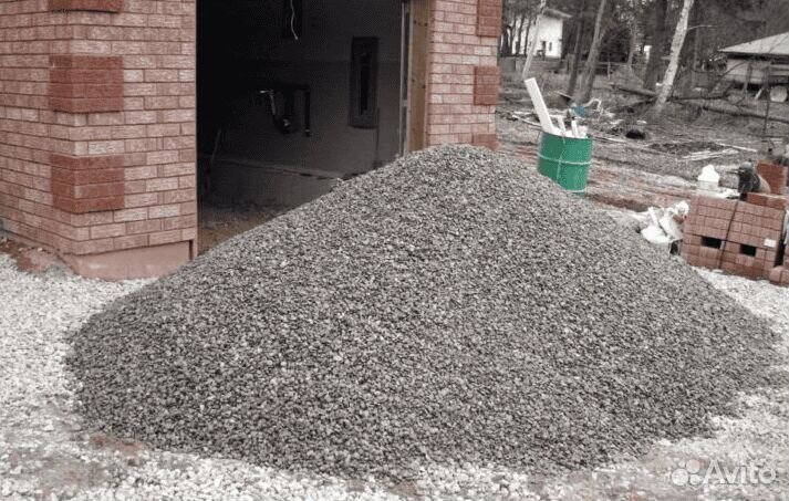 Щебень гравийный любых фракций