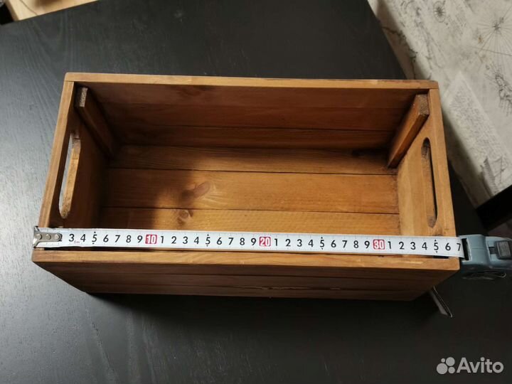 Коробки 2шт интерьерные деревянные для подарка