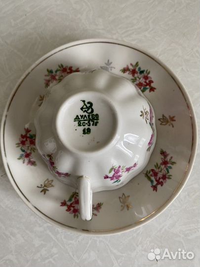 Чашка с блюдцем дулево