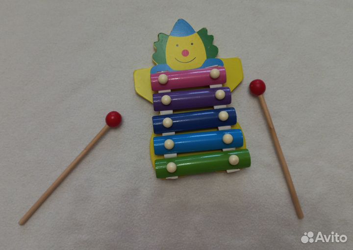 Детский музыкальный инструмент металлофон «Клоун»
