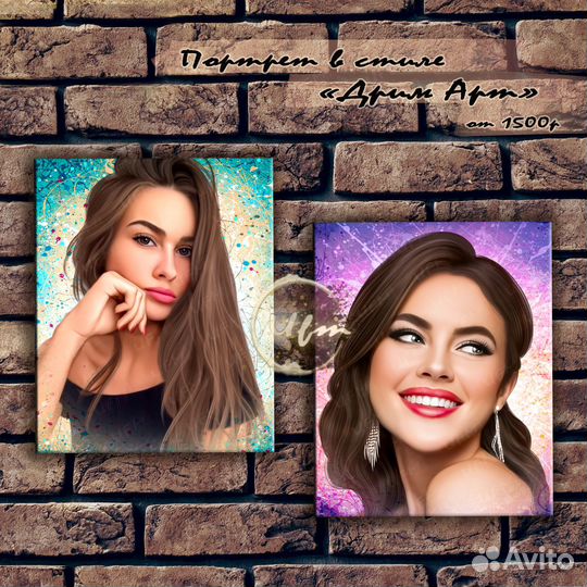 Портрет по фото на холсте