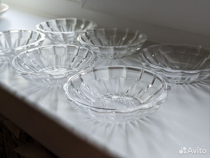 Хрустальные соусницы розетки для варенья
