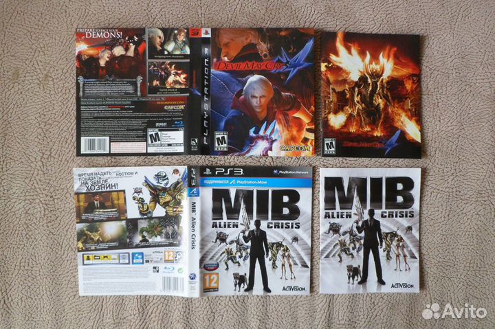 Обложки и мануалы Devil May Cry 4 и MIB PS3