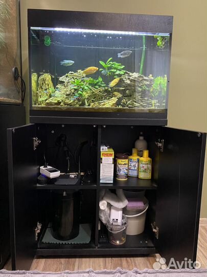 Аквариум 100 литров с тумбой