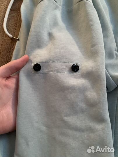 Зип худи stone island бирюзовая
