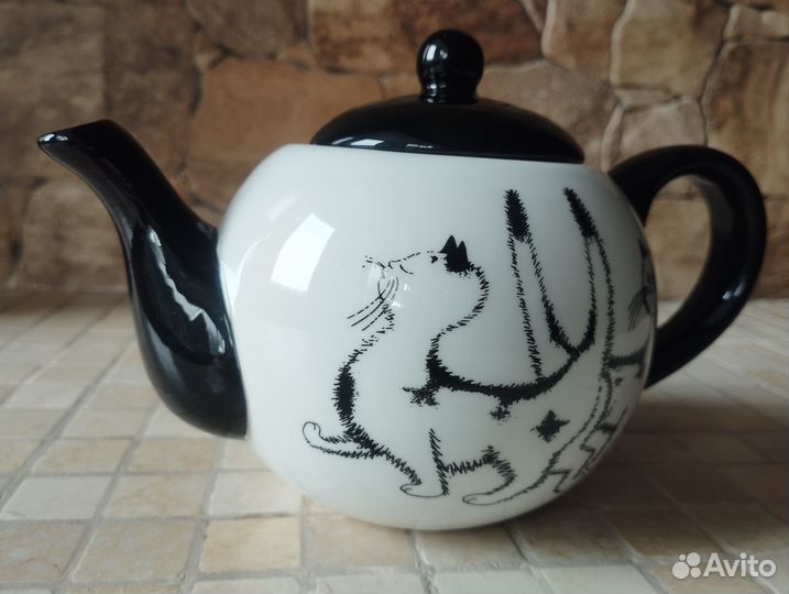 Чайник заварочный керамика с котами