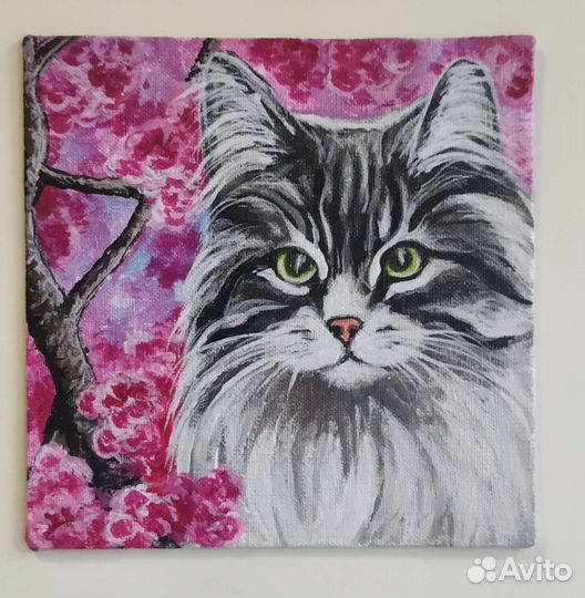 Холст на магните (10*10 см)