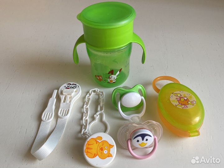 Поильник Avent, соска, прищепка