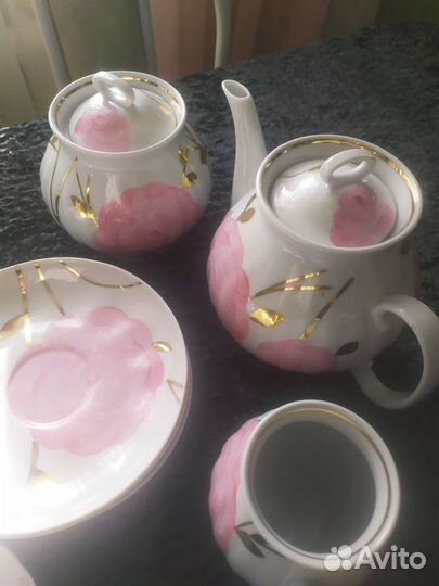 Сервиз чайный Весенний Дулево пион агашки