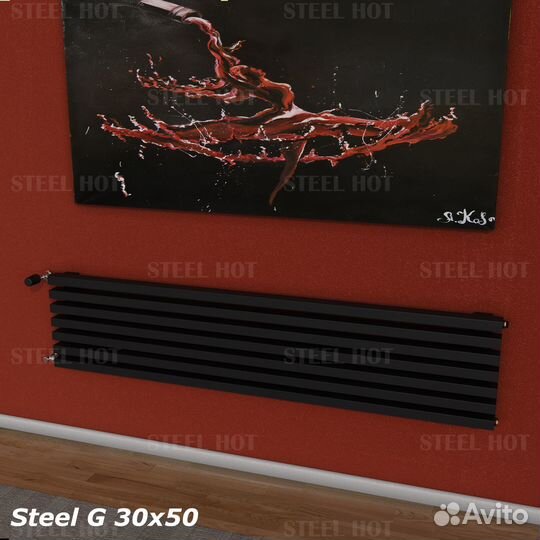 Горизонтальный трубчатый радиатор Steel Hot